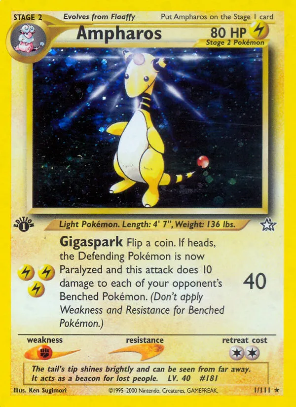 Ampharos trading card