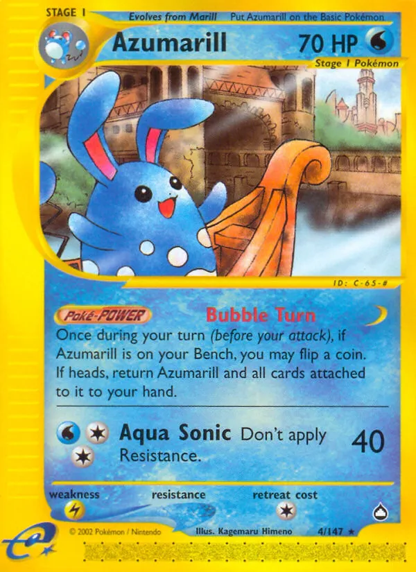 Azumarill trading card