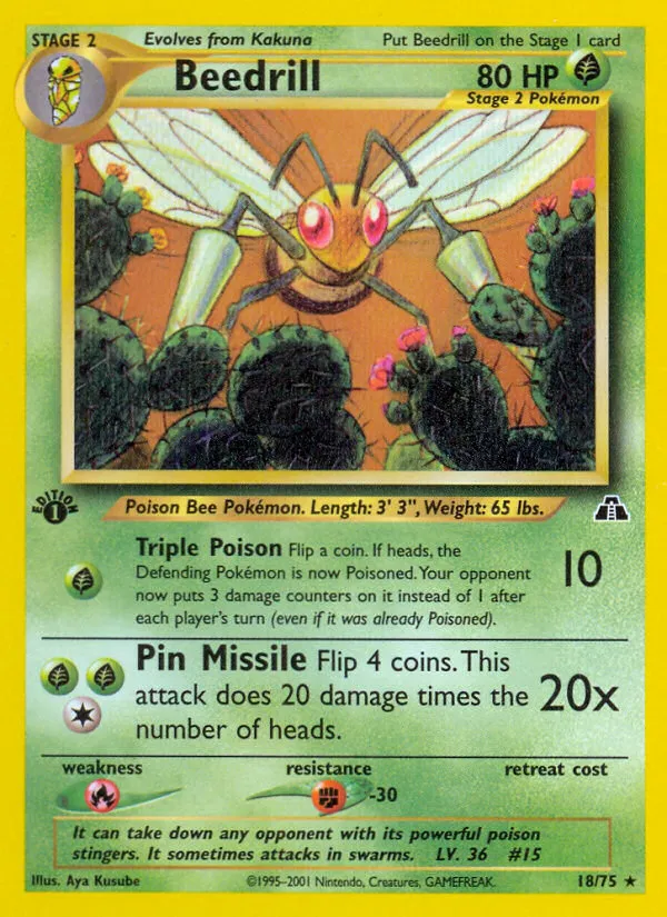 Beedrill trading card