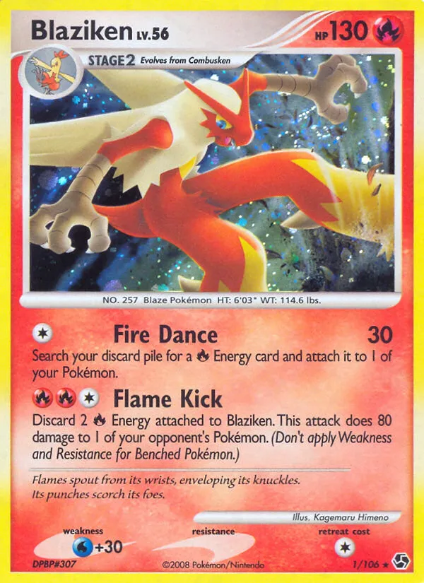 Blaziken trading card
