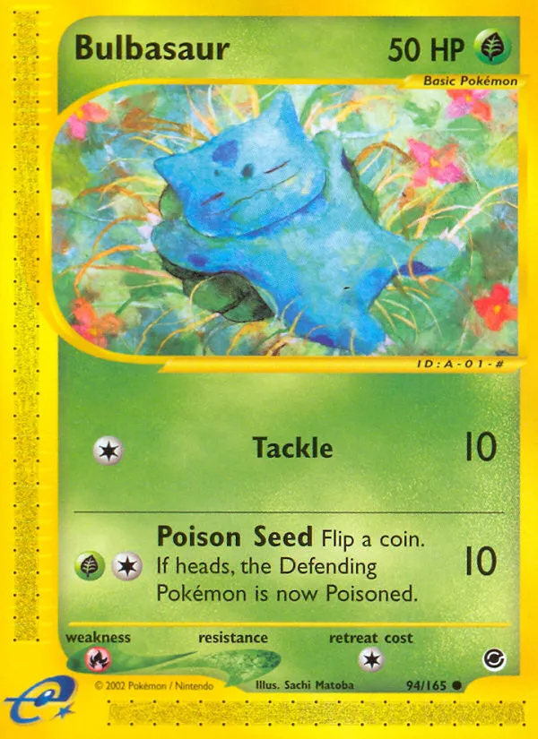 Bulbasaur trading card