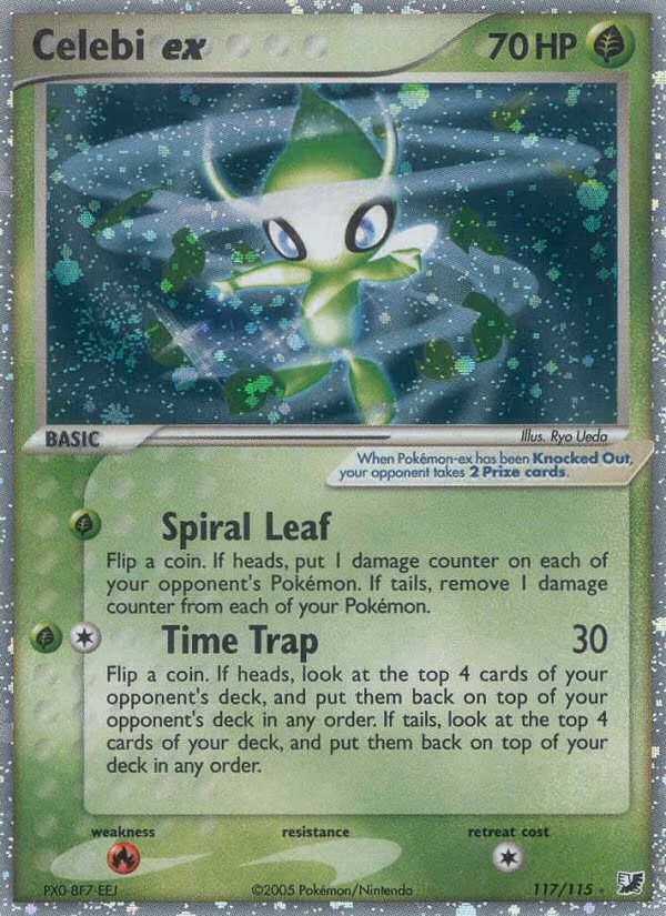 Celebi ex trading card