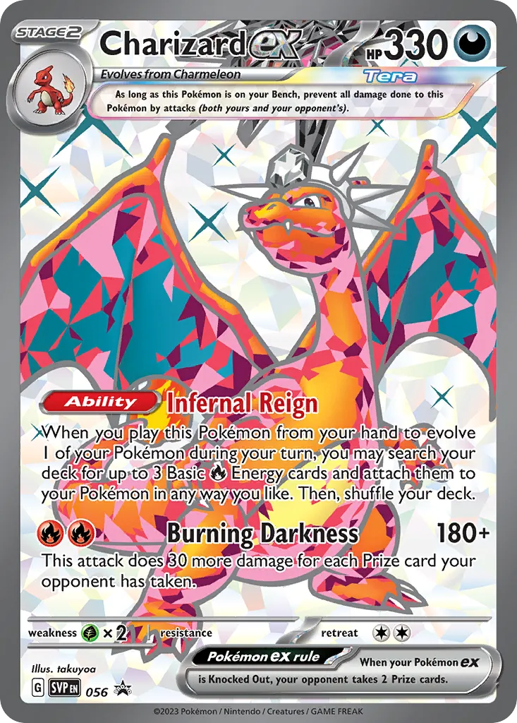 Charizard ex trading card