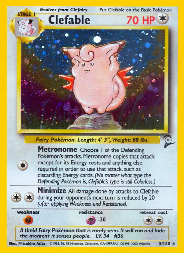 Clefable trading card