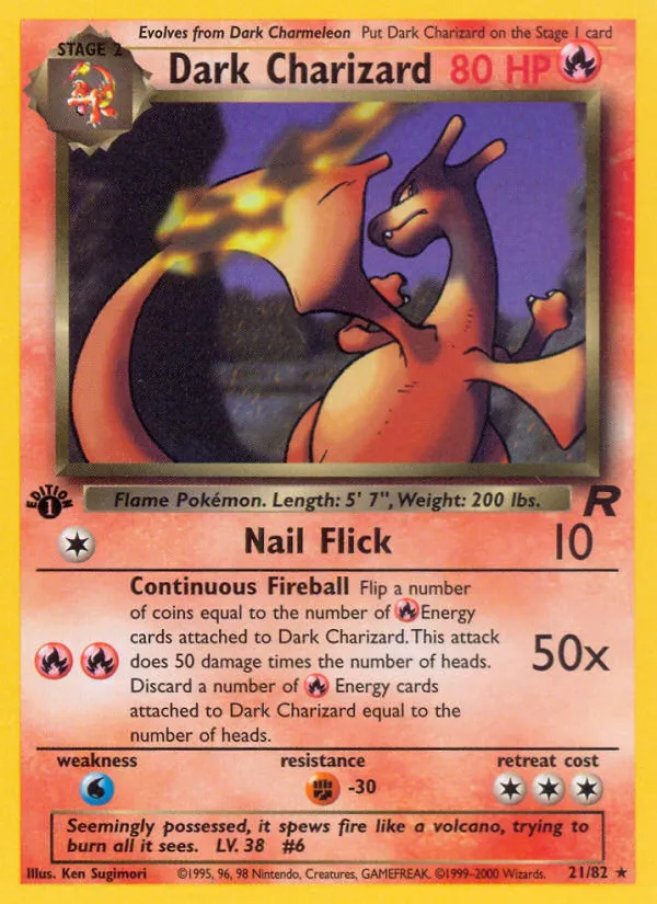Dark Charizard trading card