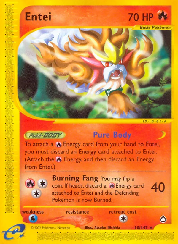 Entei trading card