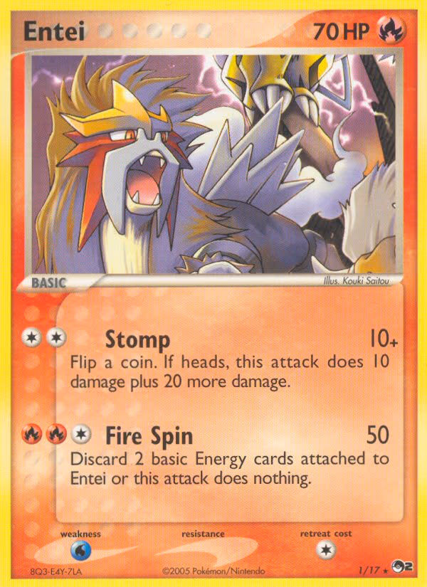 Entei trading card