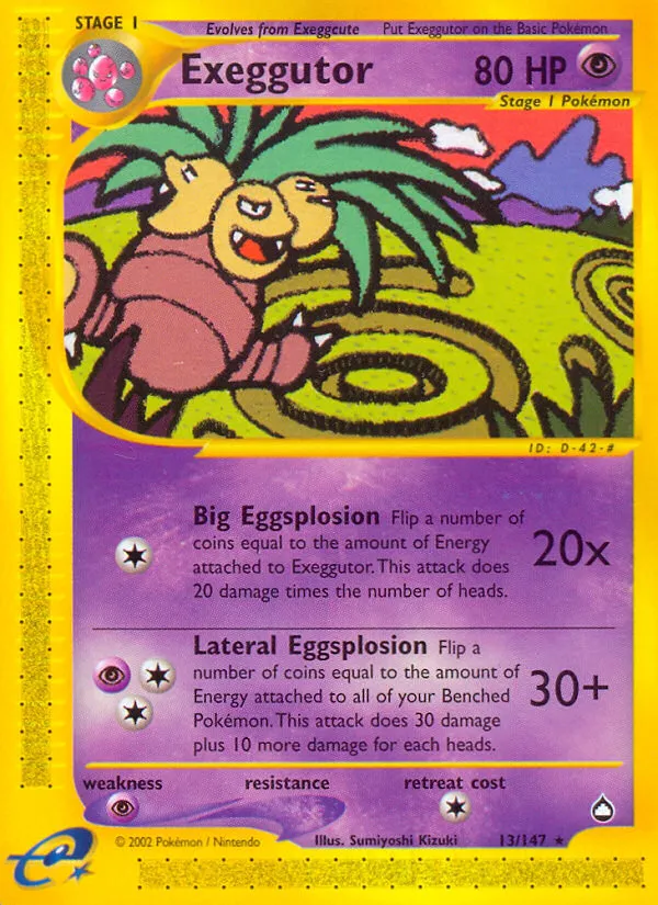 Exeggutor trading card