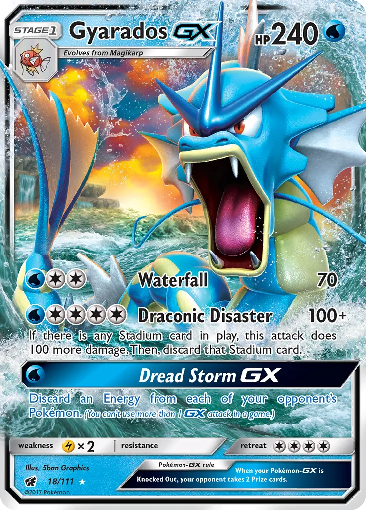 Gyarados-GX trading card