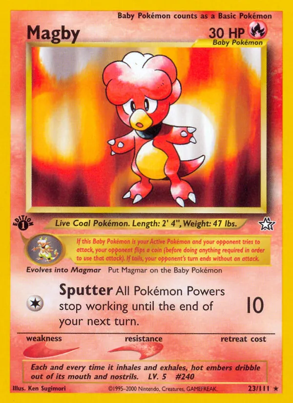 Magby trading card