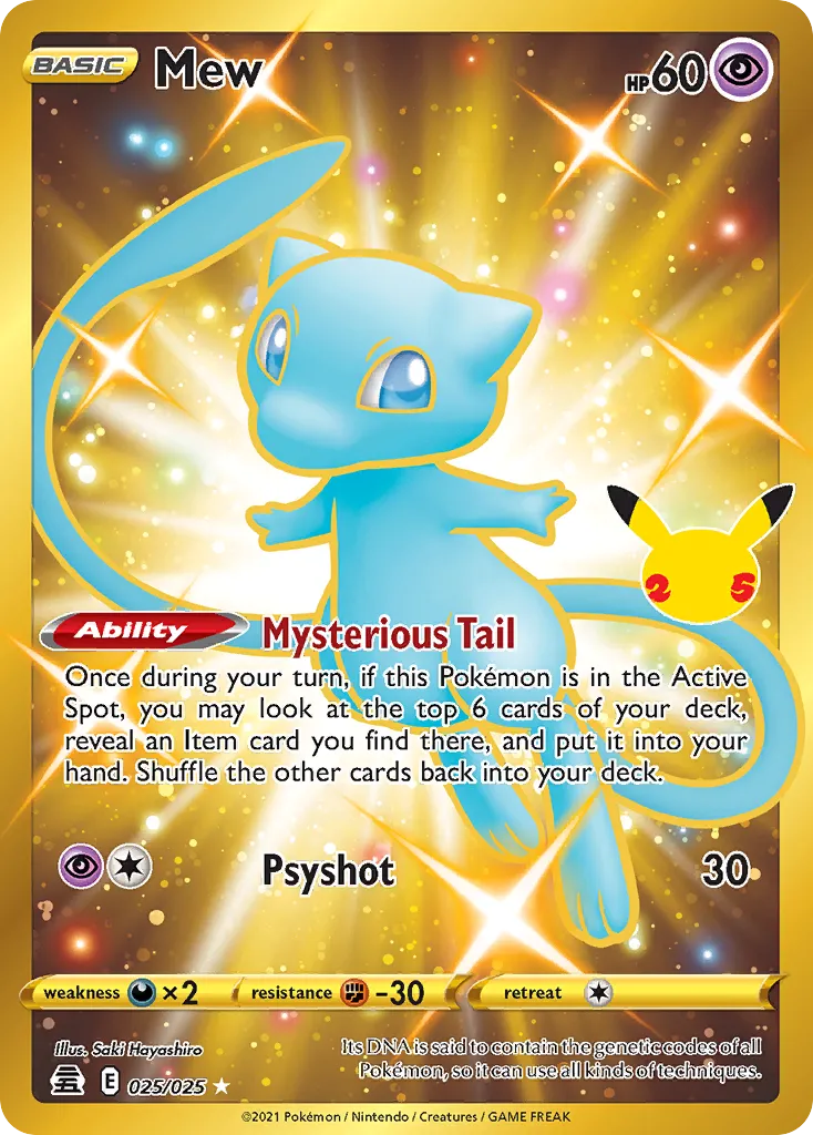 Mew trading card