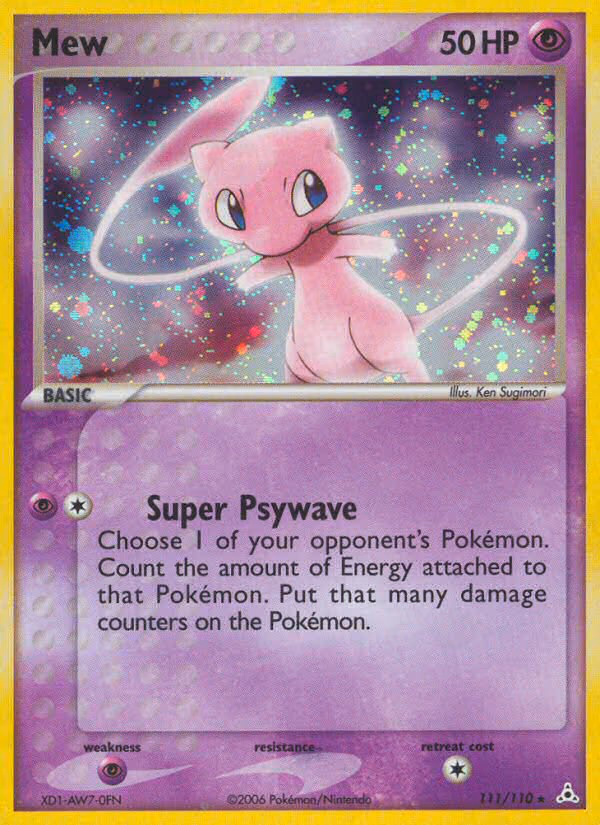 Mew trading card