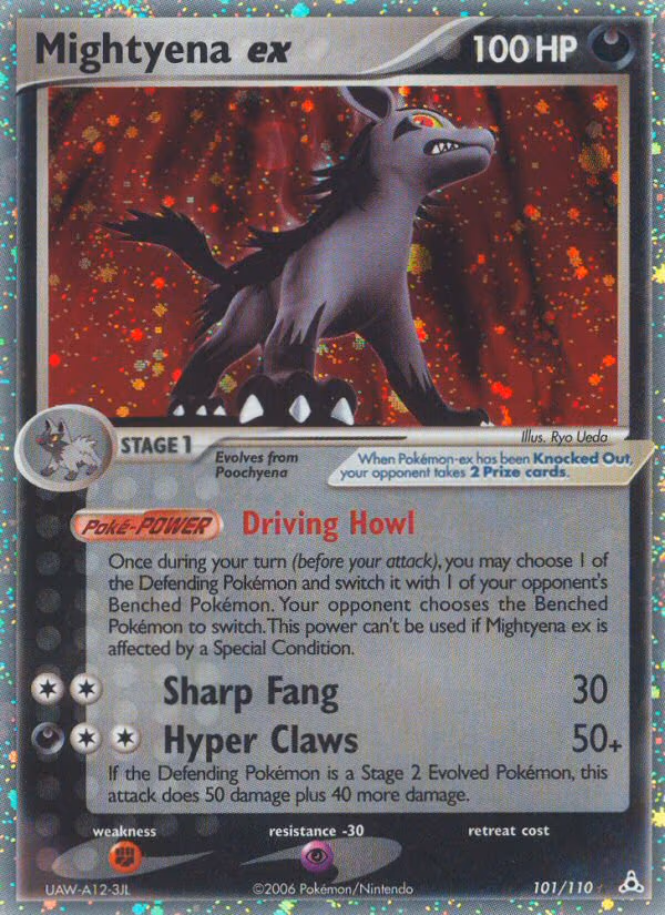 Mightyena ex trading card