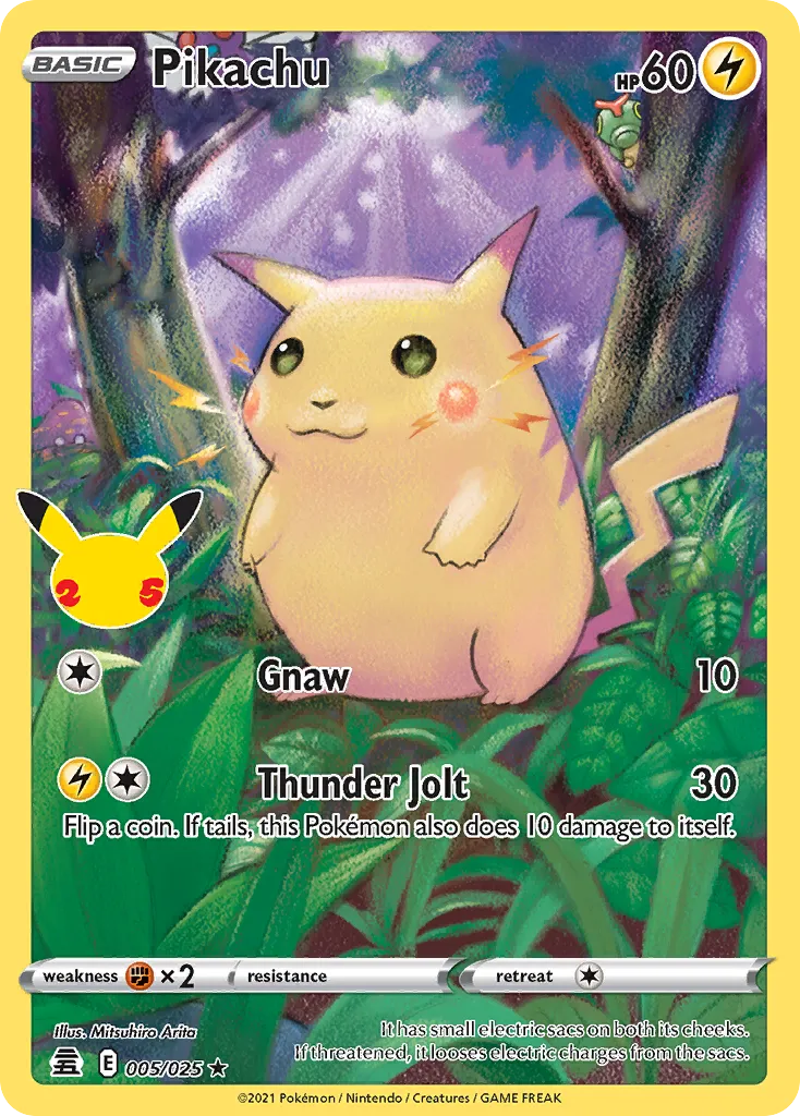 Pikachu trading card