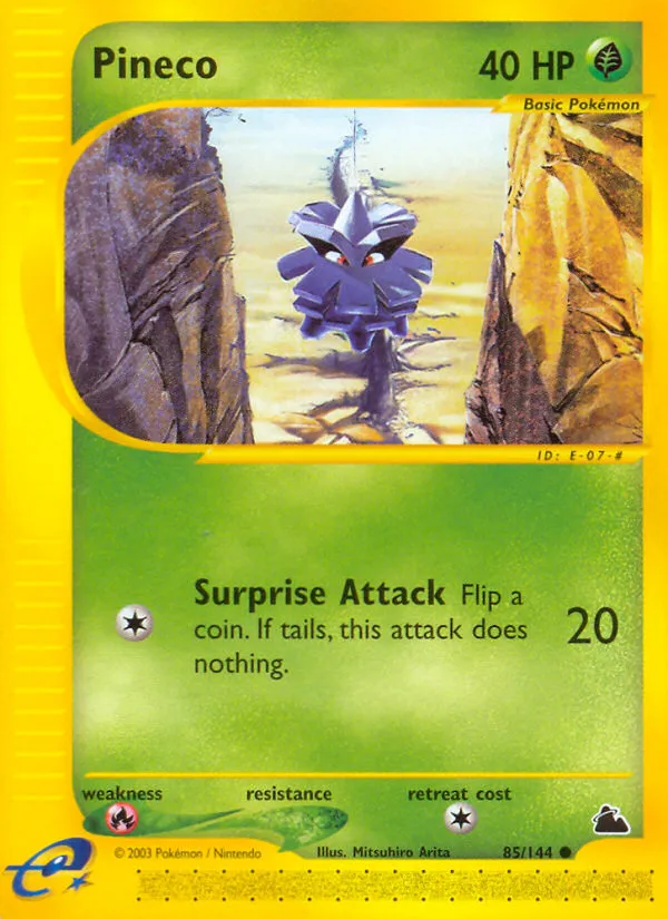 Pineco trading card