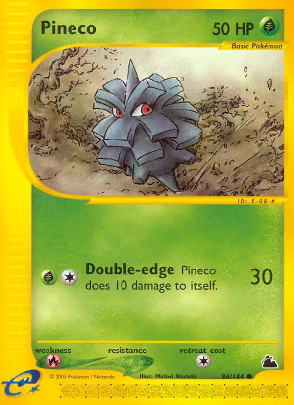 Pineco trading card