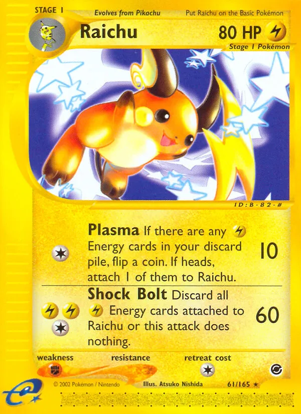 Raichu trading card