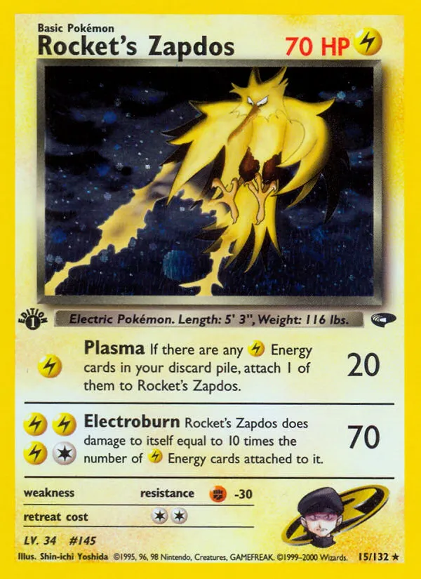 Rocket's Zapdos trading card