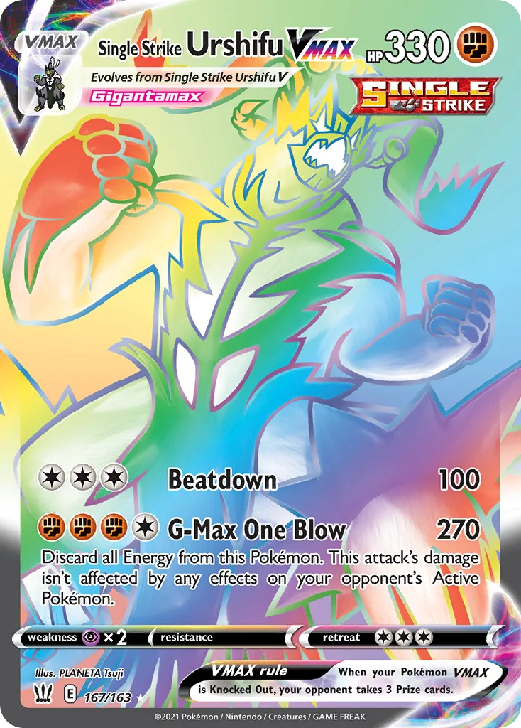 Single Strike Urshifu VMAX trading card