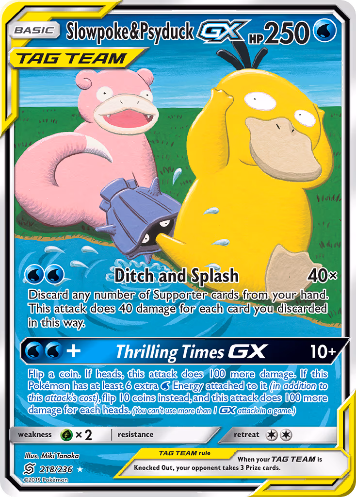 Slowpoke & Psyduck-GX trading card