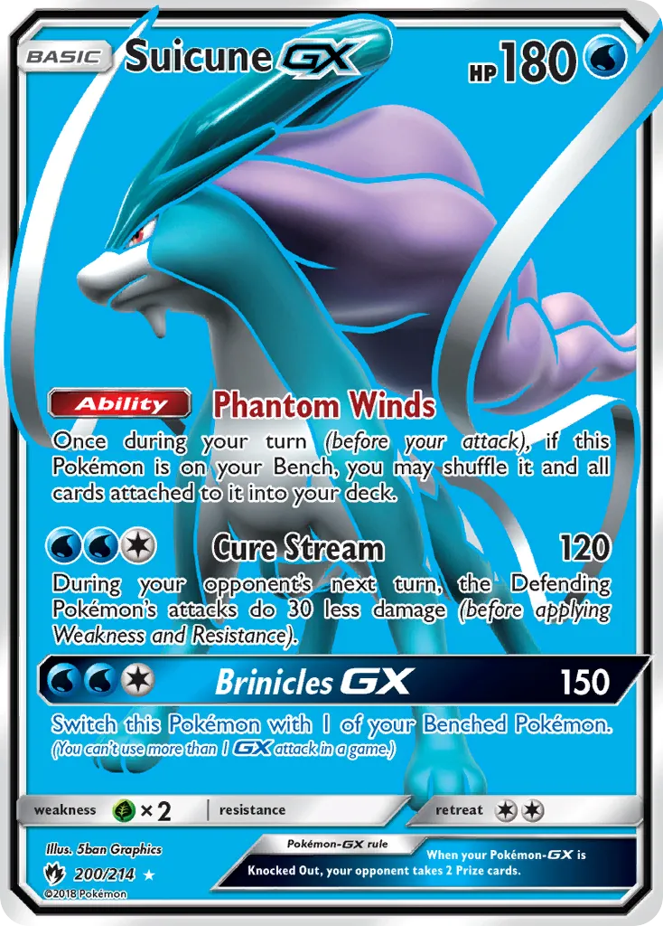 Suicune-GX trading card