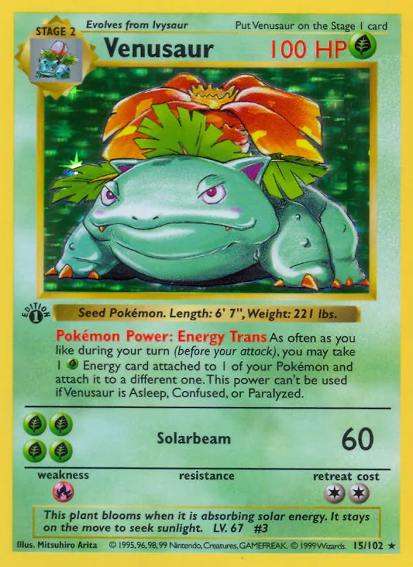 Venusaur trading card