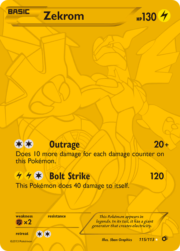 Zekrom trading card